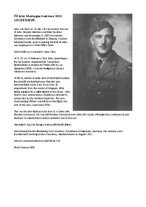 A preview of a PDF biography for Hartman, John Montague